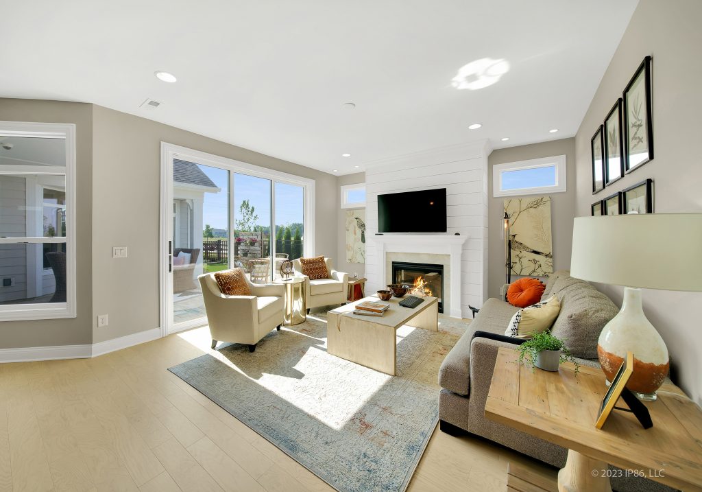 Cozy Living Room with Fireplace