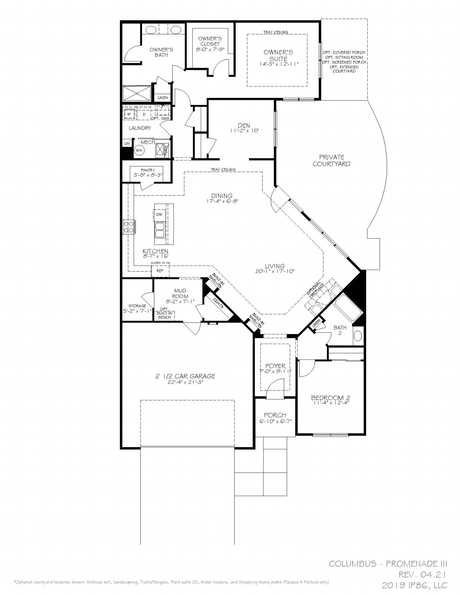 A floorplan image for the Promenade Home Model